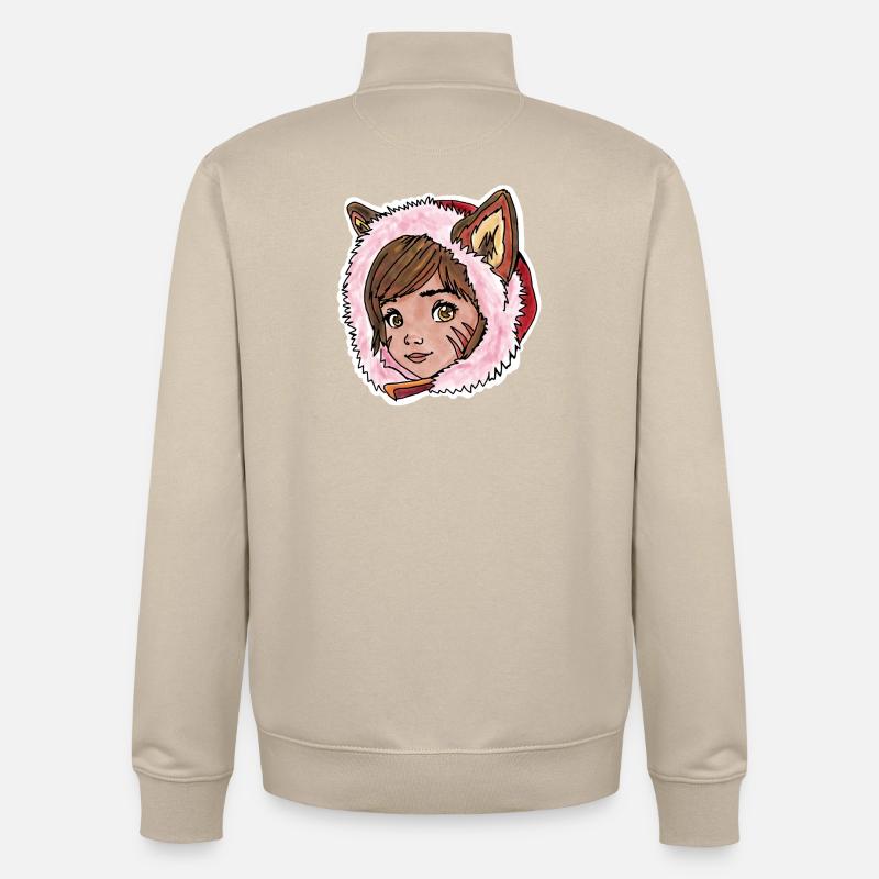 Rotkäppchen als kleiner Wolf - Unisex Organic Zip Sweatshirt von Stanley/Stella - Cremebeige