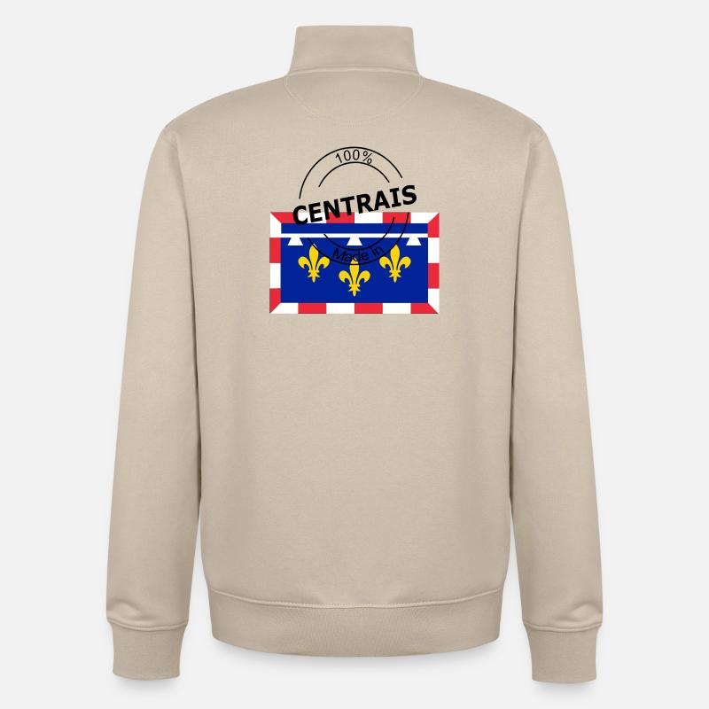 Centrais - Sweat zippé unisexe en coton bio Stanley/Stella - beige crème