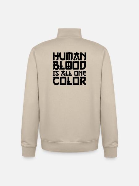 Peace Freedom World Peace - Unisex Organic Zip Sweatshirt by Stanley/Stella - desert dust