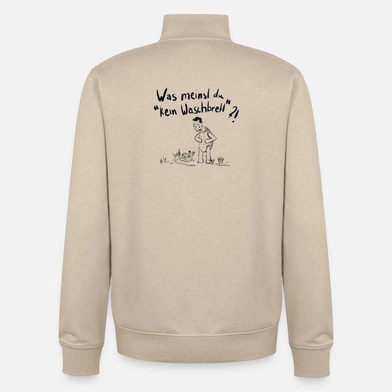 Pas de planche à laver - Sweat zippé unisexe en coton bio Stanley/Stella - beige crème