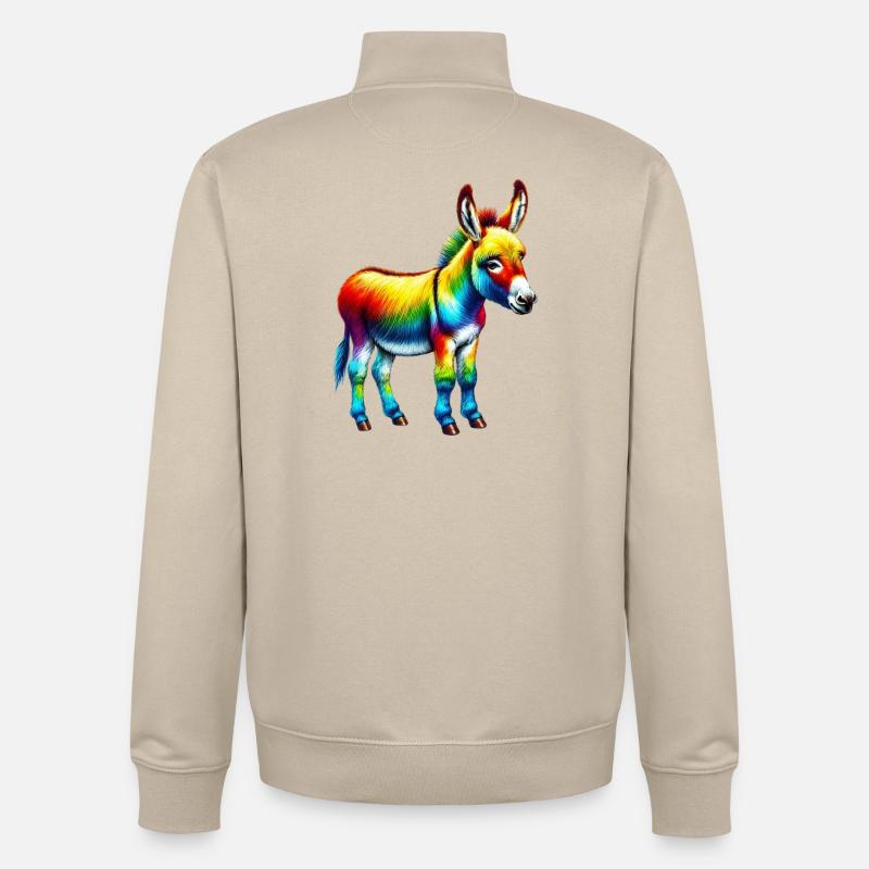 Mule âne - Sweat zippé unisexe en coton bio Stanley/Stella - beige crème