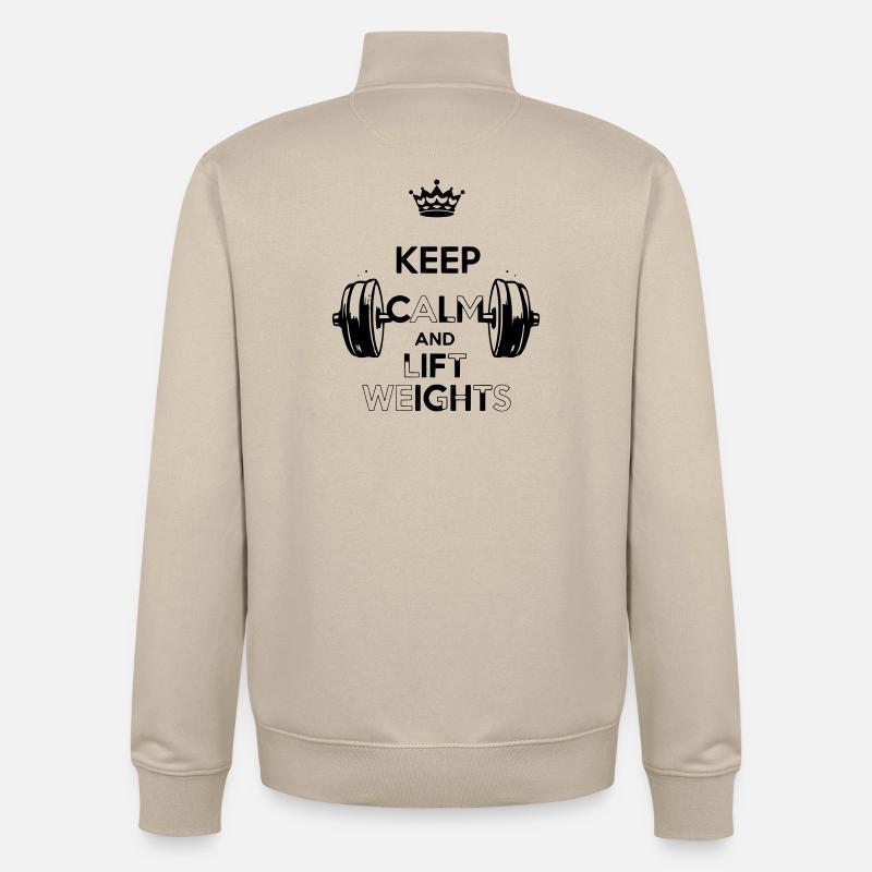Keep Calm - Unisex Organic Zip Sweatshirt by Stanley/Stella - desert dust