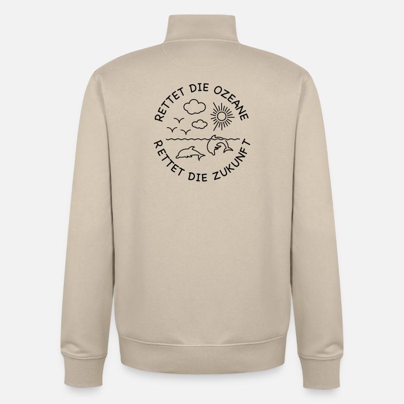 Dauphin - Sweat zippé unisexe en coton bio Stanley/Stella - beige crème