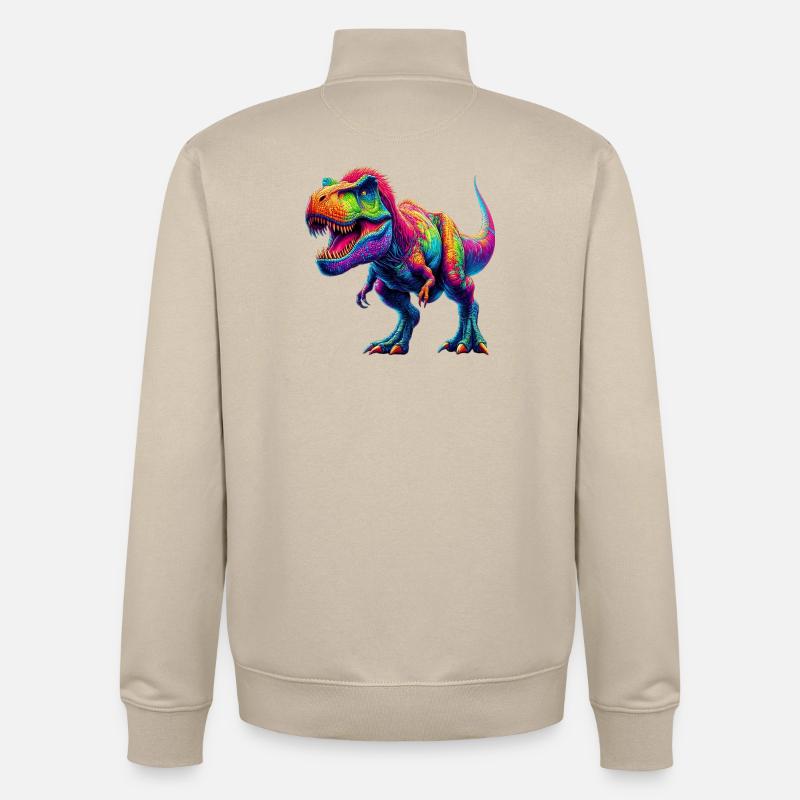 Dinosaurier - Unisex Organic Zip Sweatshirt von Stanley/Stella - Cremebeige
