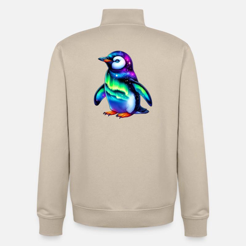 Penguin - Unisex Organic Zip Sweatshirt by Stanley/Stella - desert dust