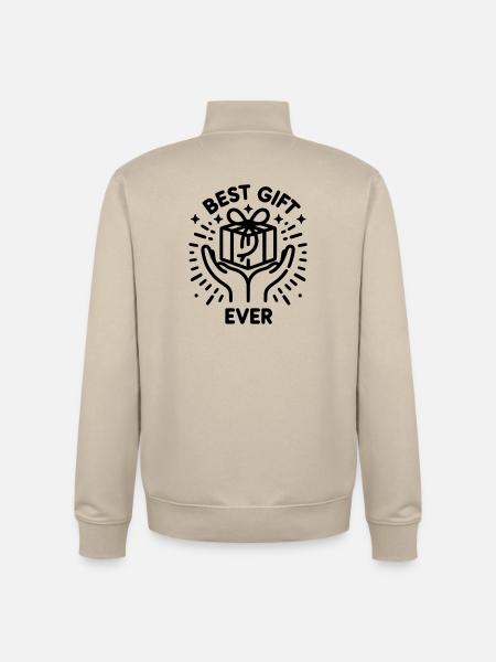 Best Gift Ever - Timeless Edition - Unisex Organic Zip Sweatshirt von Stanley/Stella - Cremebeige