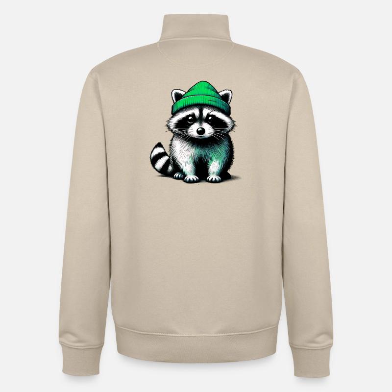 Waschbär - Unisex Organic Zip Sweatshirt von Stanley/Stella - Cremebeige