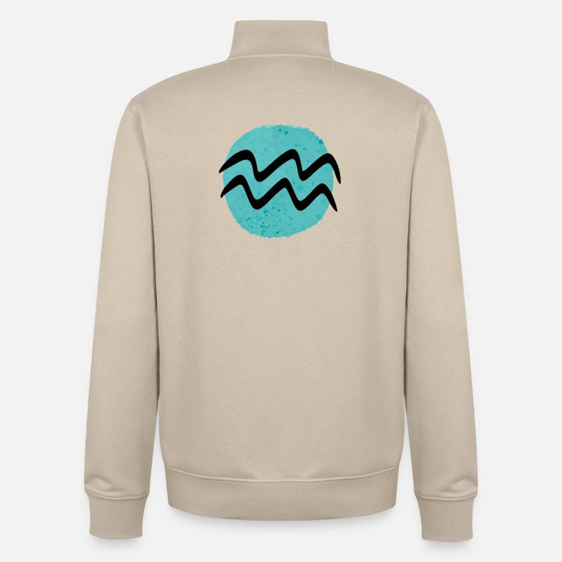 Sternzeichen Wassermann - Unisex Organic Zip Sweatshirt von Stanley/Stella - Cremebeige