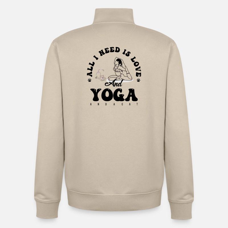 Mitternachts-Nickerchen-Silhouette - Unisex Organic Zip Sweatshirt von Stanley/Stella - Cremebeige