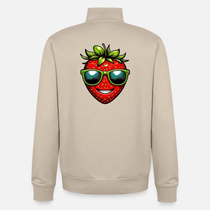 Erdbeeren Erdbeeren - Unisex Organic Zip Sweatshirt von Stanley/Stella - Cremebeige