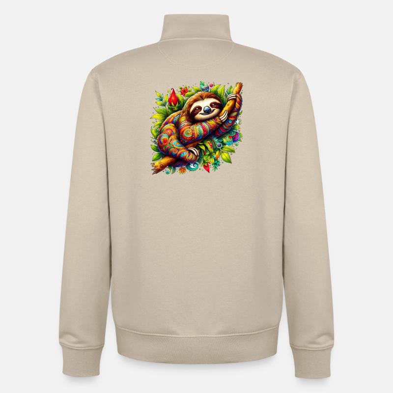 Faultier - Unisex Organic Zip Sweatshirt von Stanley/Stella - Cremebeige