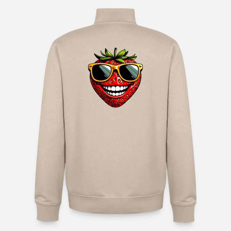 Erdbeeren Erdbeeren - Unisex Organic Zip Sweatshirt von Stanley/Stella - Cremebeige