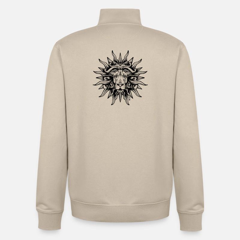 Leo Sun - Unisex Organic Zip Sweatshirt by Stanley/Stella - desert dust