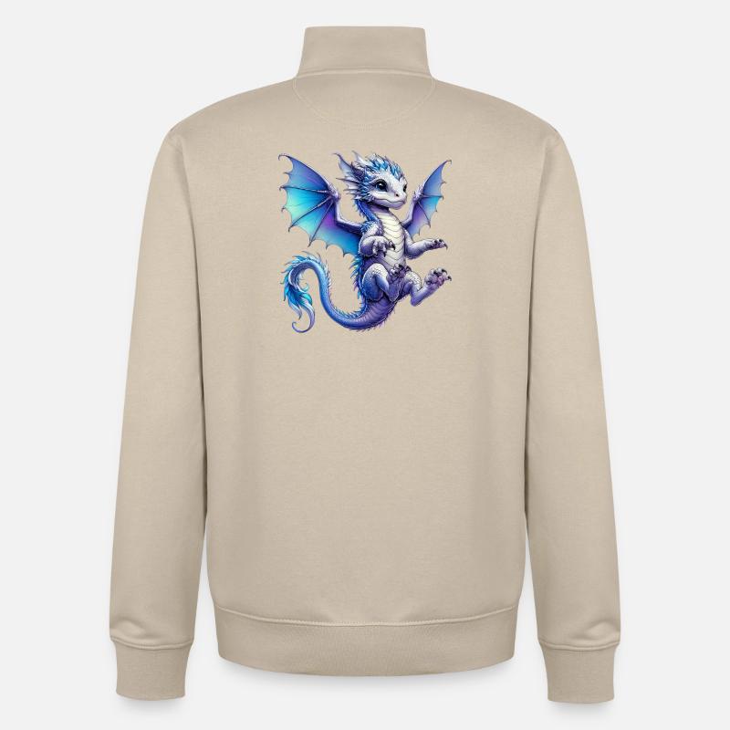 Dragon - Sweat zippé unisexe en coton bio Stanley/Stella - beige crème