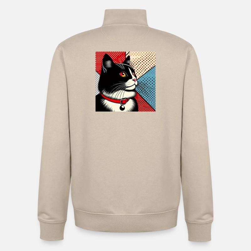Kat 1 3 - Unisex Organic Zip Sweatshirt von Stanley/Stella - Cremebeige
