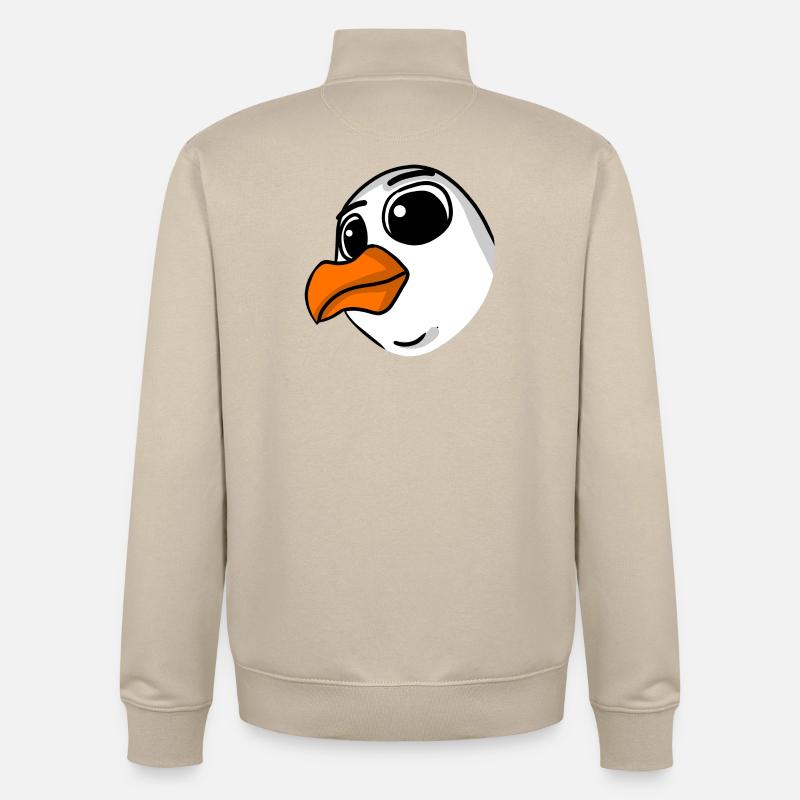 Tête de mouette - Sweat zippé unisexe en coton bio Stanley/Stella - beige crème