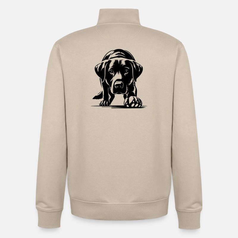 Labrador - Sweat zippé unisexe en coton bio Stanley/Stella - beige crème