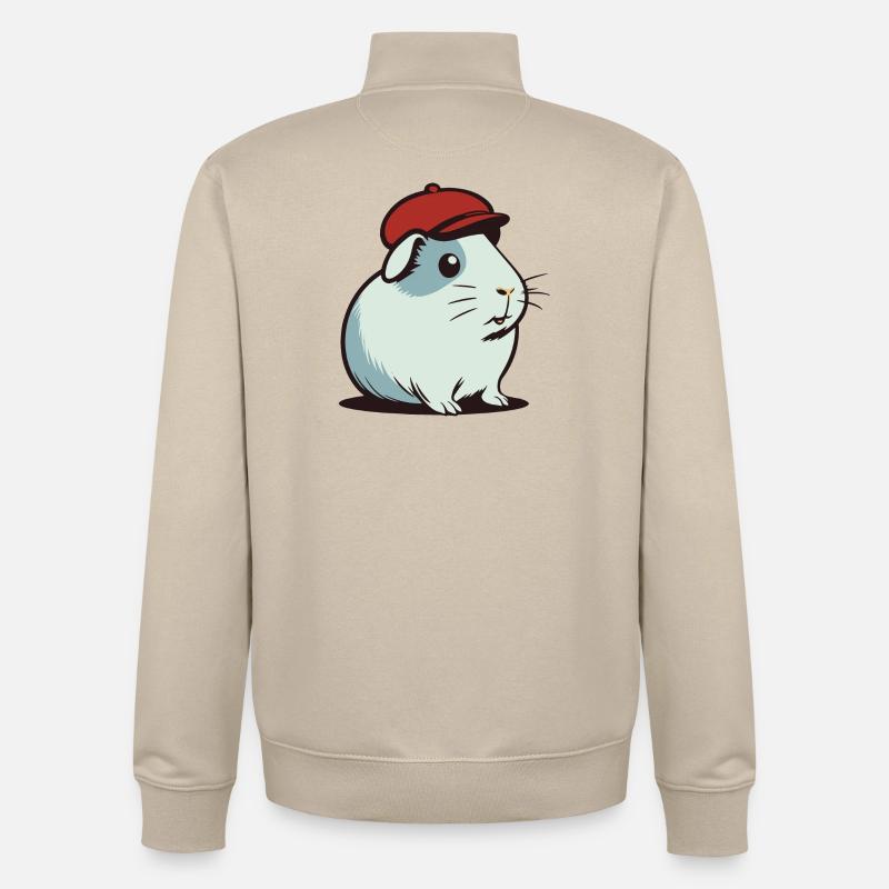 Cobaye - Sweat zippé unisexe en coton bio Stanley/Stella - beige crème