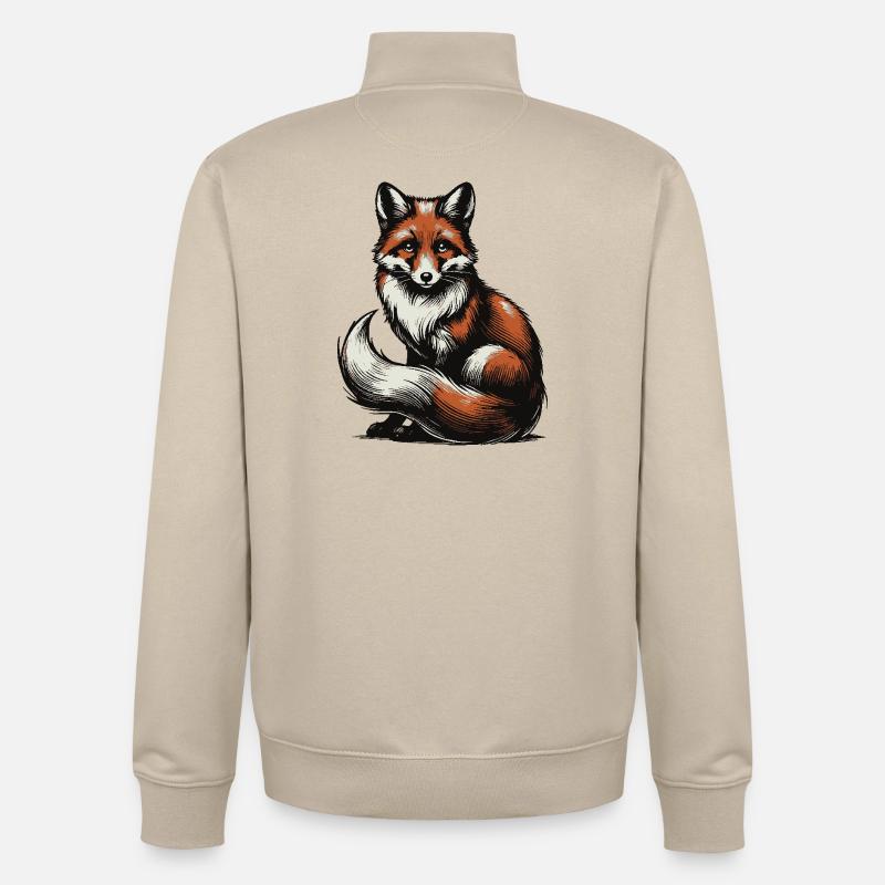 Fuchs - Unisex Organic Zip Sweatshirt von Stanley/Stella - Cremebeige