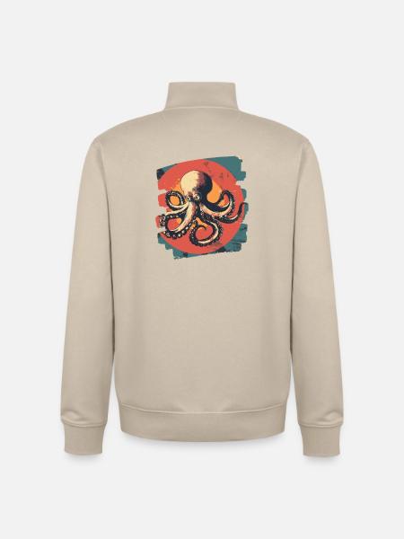 Octopus Octopus - Unisex Organic Zip Sweatshirt by Stanley/Stella - desert dust