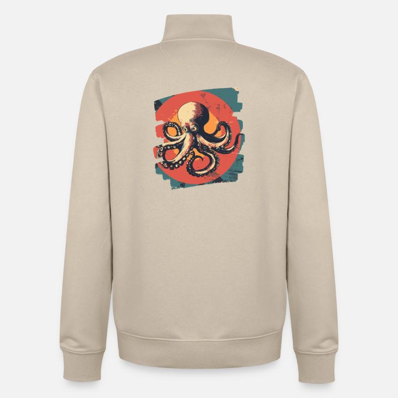 Octopus Octopus - Unisex Organic Zip Sweatshirt by Stanley/Stella - desert dust