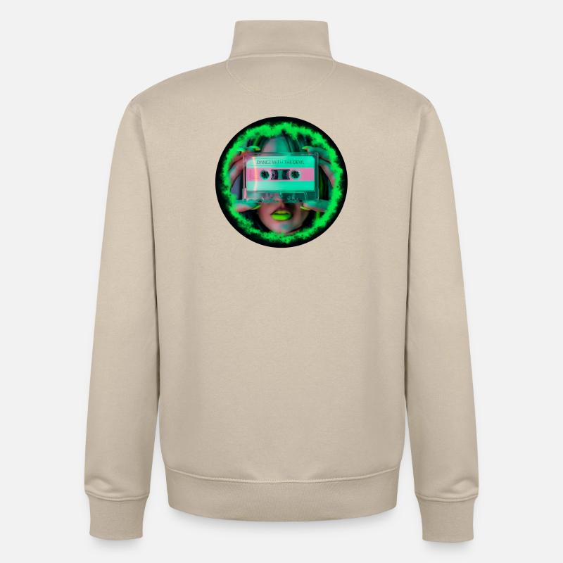 Danse avec le diable V2 - Sweat zippé unisexe en coton bio Stanley/Stella - beige crème