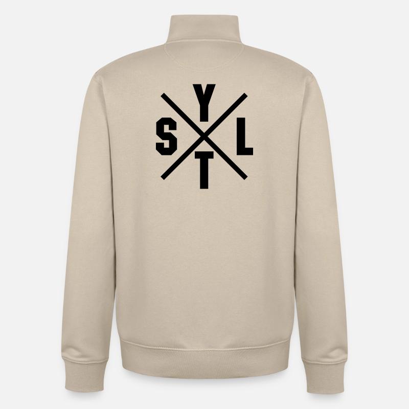 Croix de Sylt - Sweat zippé unisexe en coton bio Stanley/Stella - beige crème