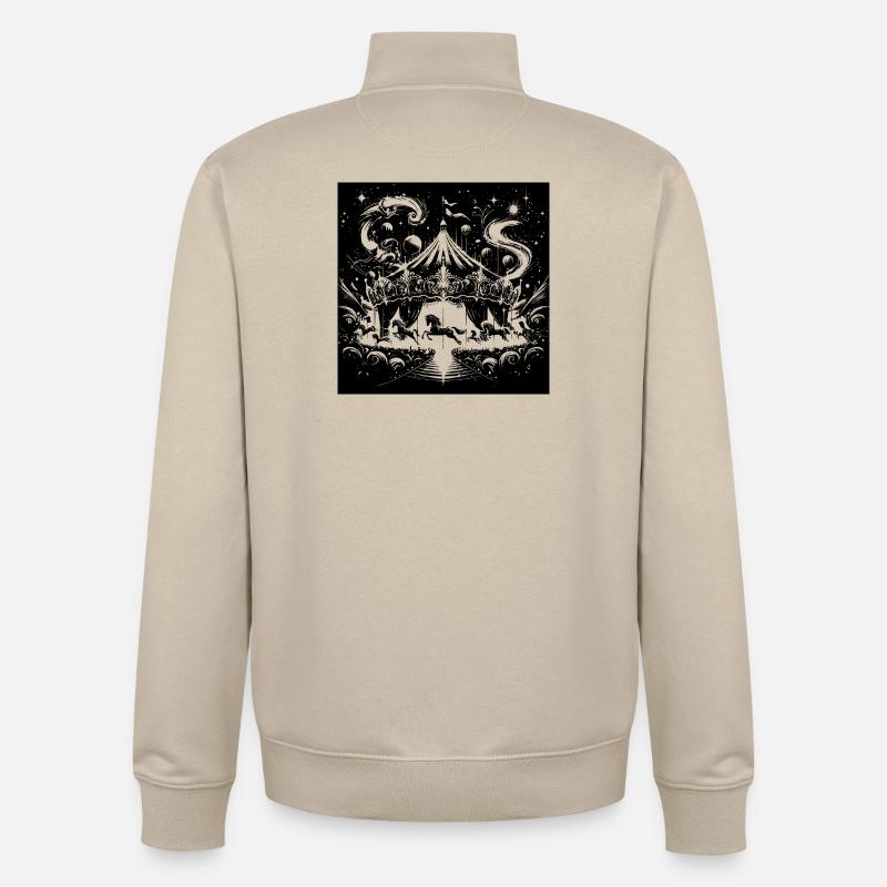 Circus Abstract Gradient - Unisex Organic Zip Sweatshirt by Stanley/Stella - desert dust