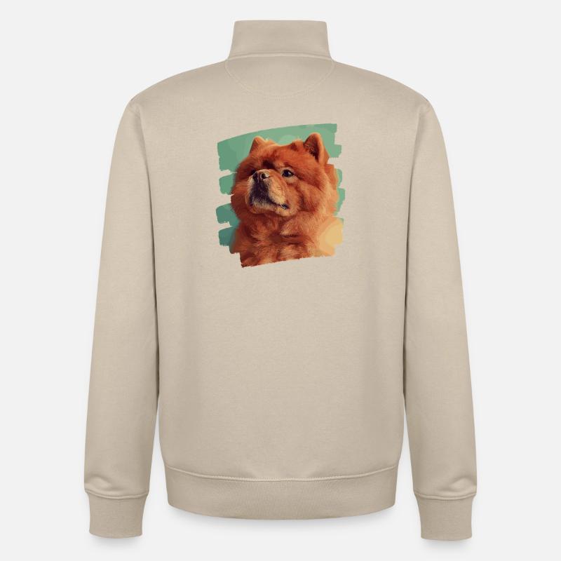 Chow Chow - Unisex Organic Zip Sweatshirt von Stanley/Stella - Cremebeige