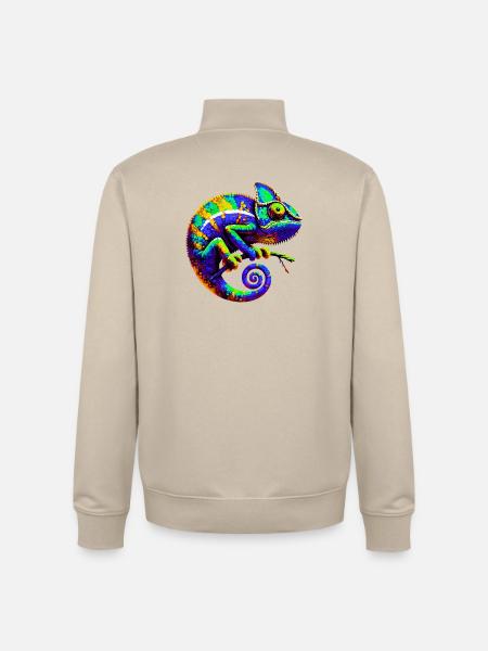 Chameleon - Unisex Organic Zip Sweatshirt by Stanley/Stella - desert dust