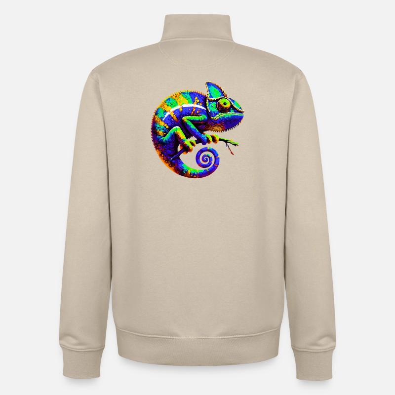 Chameleon - Unisex Organic Zip Sweatshirt by Stanley/Stella - desert dust