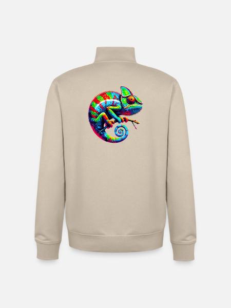 Chameleon - Unisex Organic Zip Sweatshirt by Stanley/Stella - desert dust