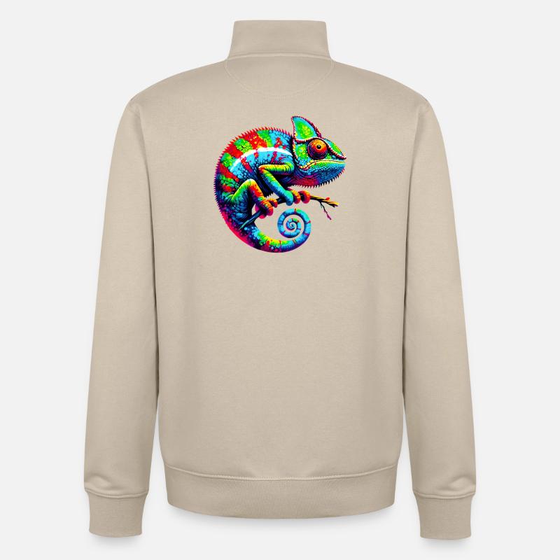 Chamäleon - Unisex Organic Zip Sweatshirt von Stanley/Stella - Cremebeige