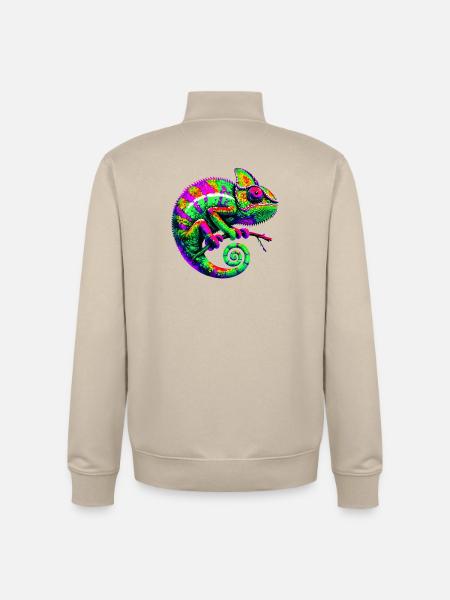 Chameleon - Unisex Organic Zip Sweatshirt by Stanley/Stella - desert dust