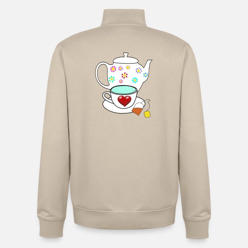 Tee Teekanne Teebeutel Tasse - Unisex Organic Zip Sweatshirt von Stanley/Stella - Cremebeige
