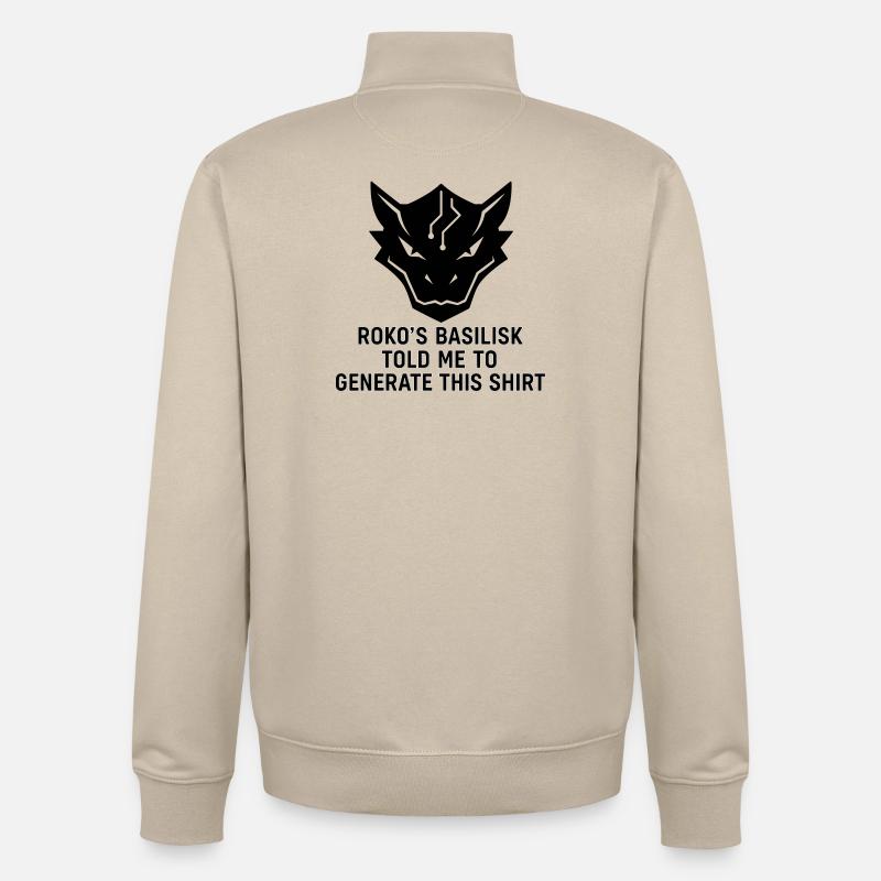 Généré par le Basilic - Sweat zippé unisexe en coton bio Stanley/Stella - beige crème