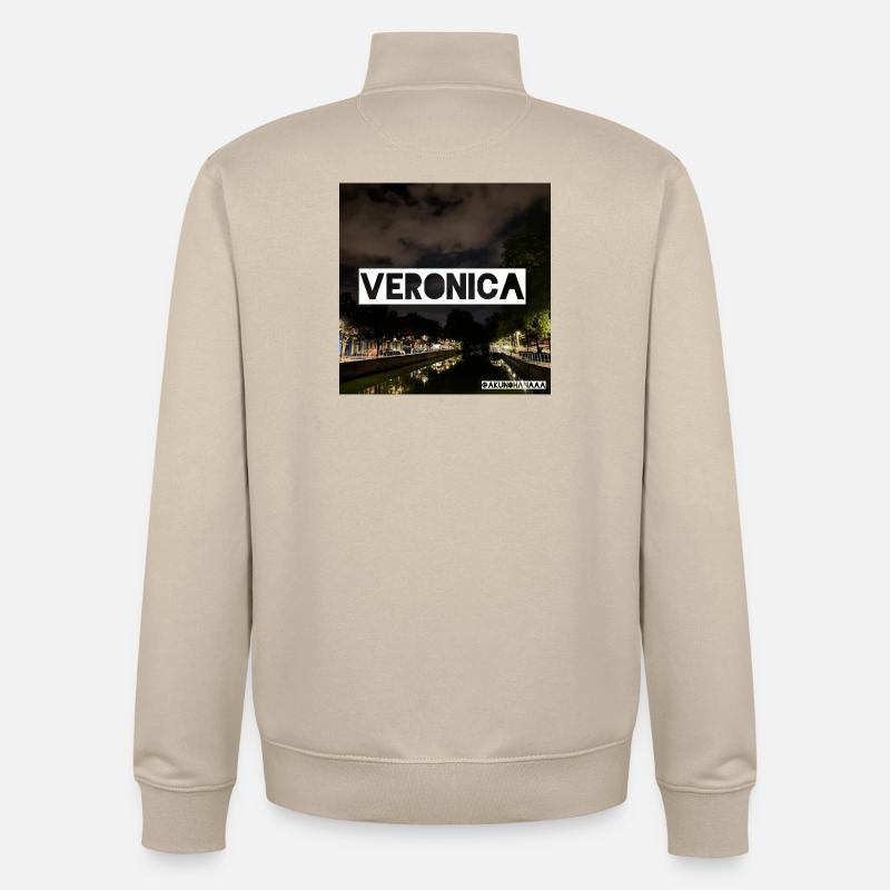 SINGLE VERONICA - Sweat zippé unisexe en coton bio Stanley/Stella - beige crème