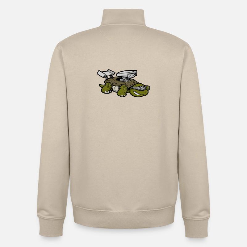 Turbo Schildkröte Hightech - Unisex Organic Zip Sweatshirt von Stanley/Stella - Cremebeige