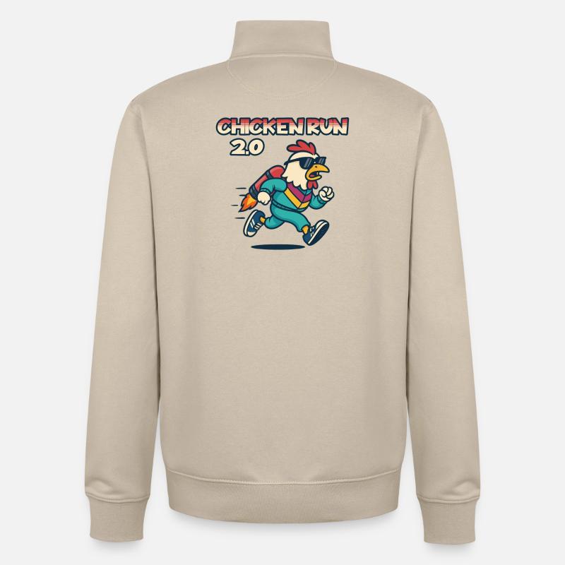 Chicken Run 2.0 Abenteuer-Tee - Unisex Organic Zip Sweatshirt von Stanley/Stella - Cremebeige
