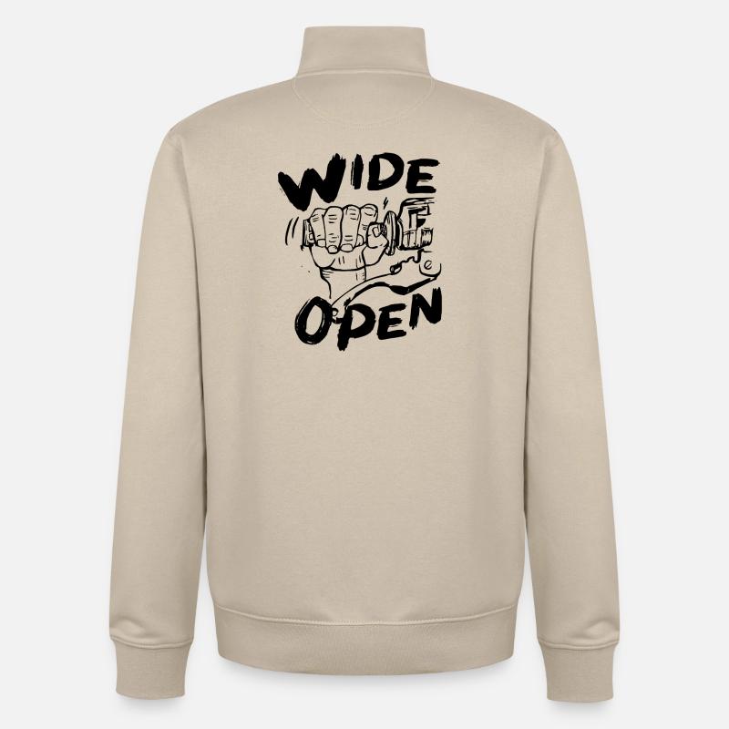 weit geöffnet - Unisex Organic Zip Sweatshirt von Stanley/Stella - Cremebeige