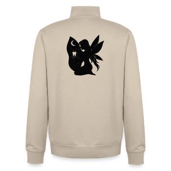 Mondnacht Fee Silhouette - Unisex Organic Zip Sweatshirt von Stanley/Stella - Cremebeige - Hinten - AI Model Male 185 dark (185cm)
