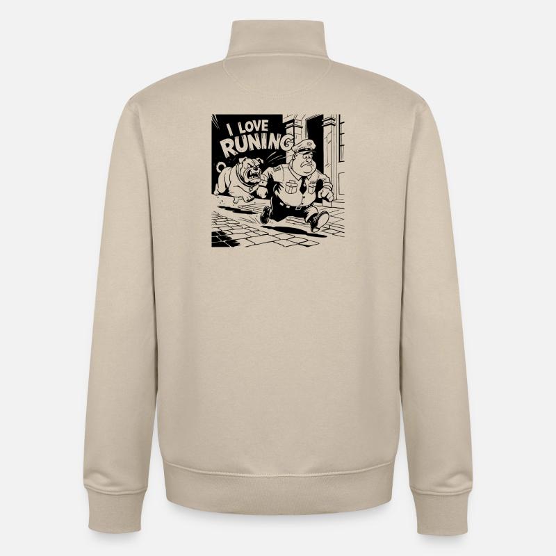 course - Sweat zippé unisexe en coton bio Stanley/Stella - beige crème