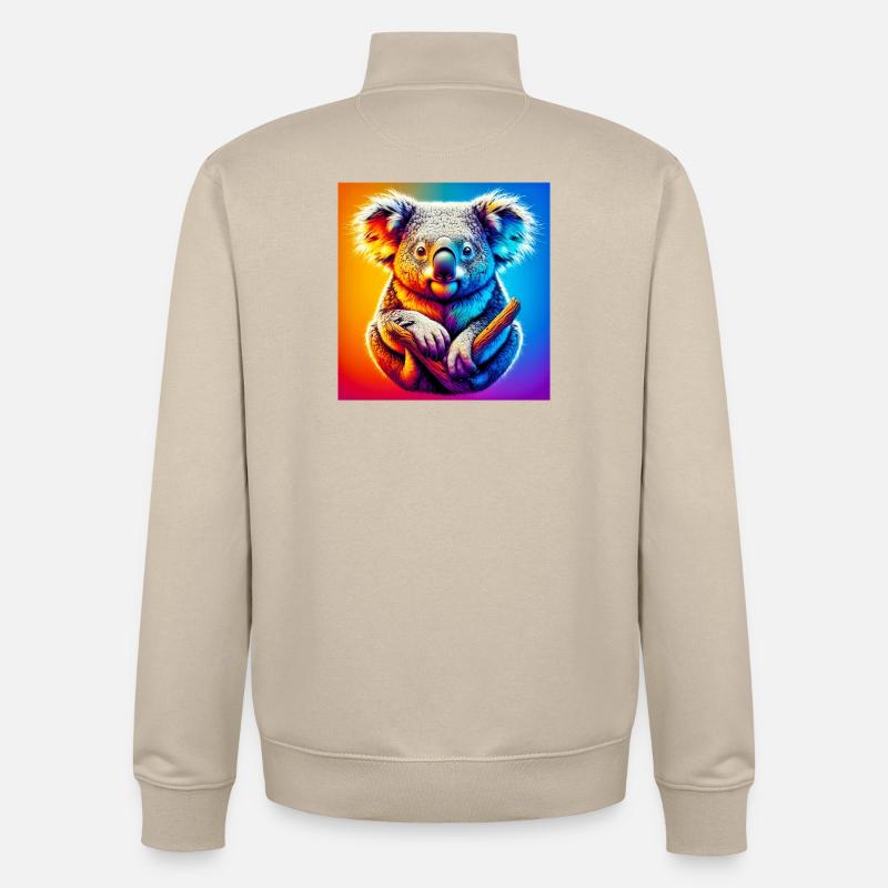 Koala - Unisex Organic Zip Sweatshirt by Stanley/Stella - desert dust