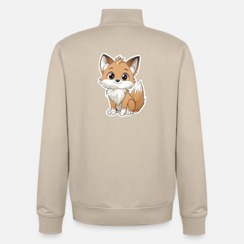 Fuchs - Unisex Organic Zip Sweatshirt von Stanley/Stella - Cremebeige