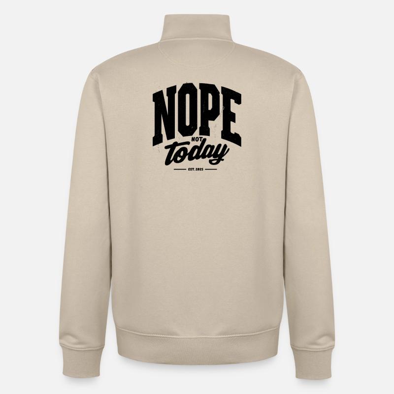 N O P E - Sweat zippé unisexe en coton bio Stanley/Stella - beige crème