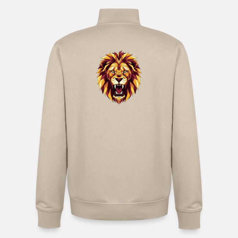 löwe - Unisex Organic Zip Sweatshirt von Stanley/Stella - Cremebeige