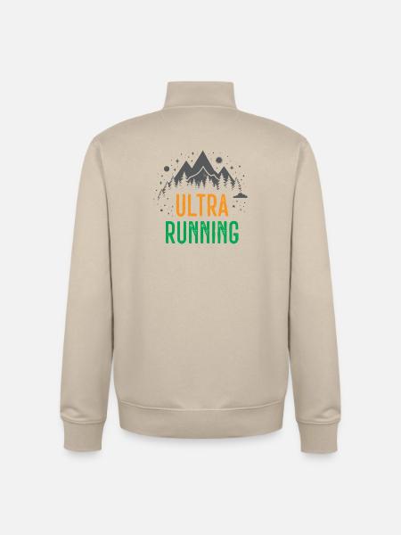 Ultra Running - Sweat zippé unisexe en coton bio Stanley/Stella - beige crème
