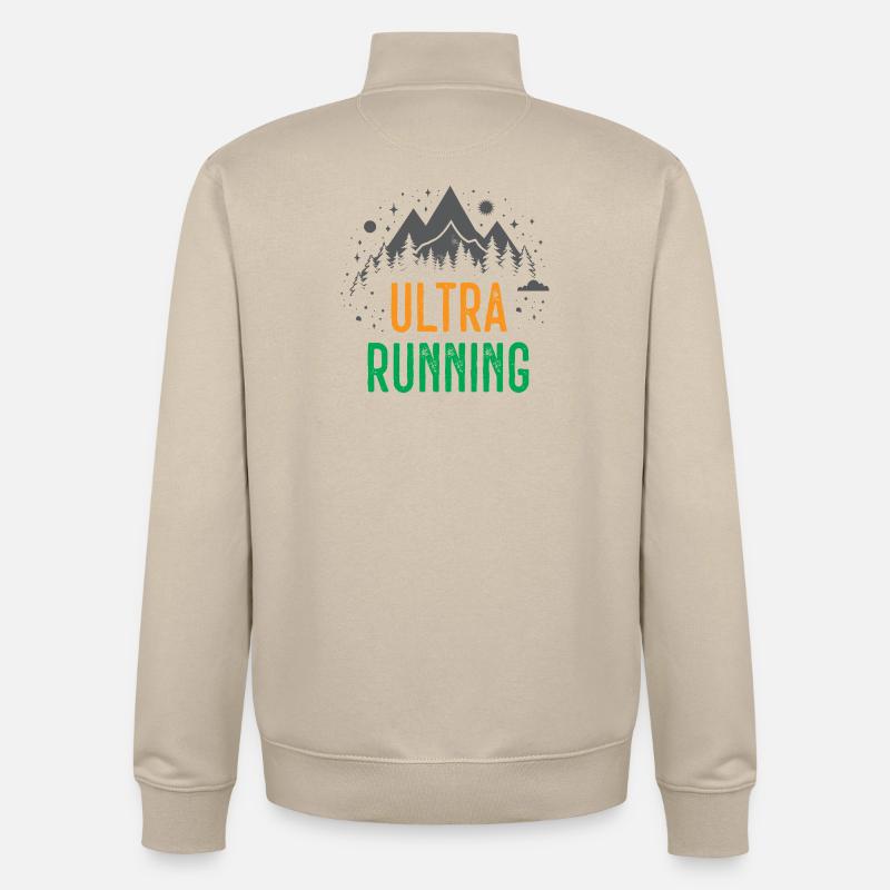 Ultra Running - Sweat zippé unisexe en coton bio Stanley/Stella - beige crème