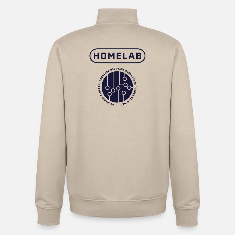 Technologie d’IA numérique Impression graphique - Sweat zippé unisexe en coton bio Stanley/Stella - beige crème