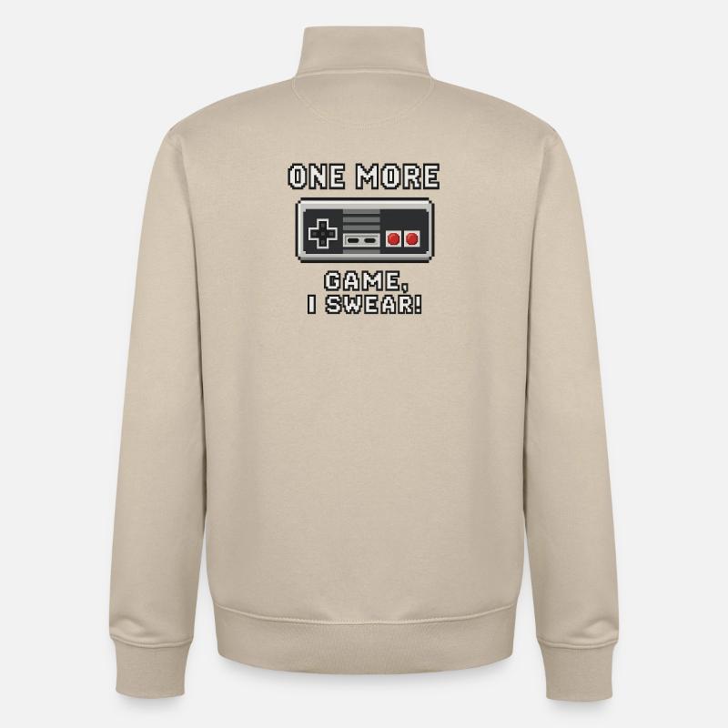 Conception de citation de jeu rétro - Sweat zippé unisexe en coton bio Stanley/Stella - beige crème
